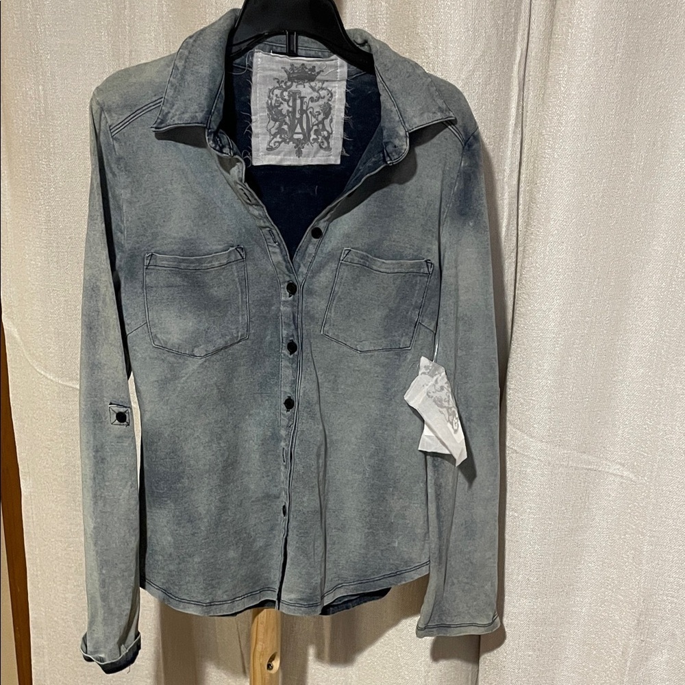 Stylish Denim Button-Up Shirt